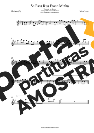 Mário Lago Se Essa Rua Fosse Minha partitura para Clarinete (C)