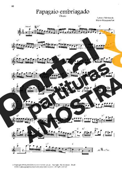 Mário Mascarenhas Papagaio Embriagado partitura para Violino