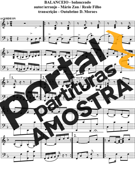 Mário Zan Balanceio partitura para Acordeon