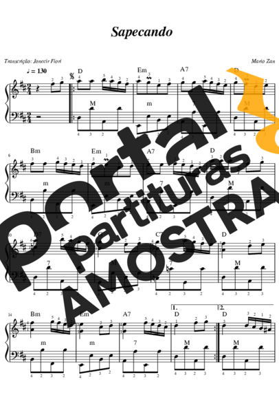 Mario Zen Sapecando partitura para Acordeon