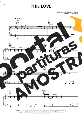 Maroon 5 This Love partitura para Piano