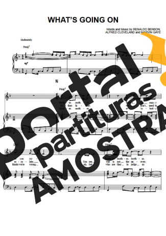 Marvin Gaye Whats Going On partitura para Piano