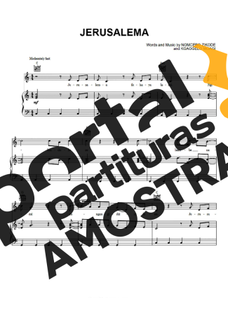 Master KG Jerusalema partitura para Piano