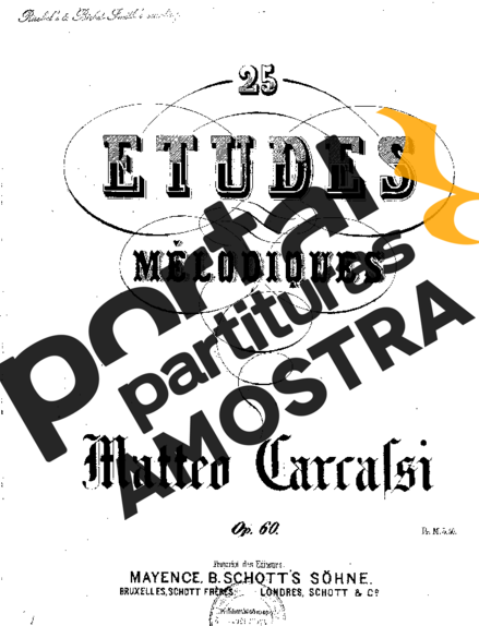 Matteo Carcassi  partitura para Violão