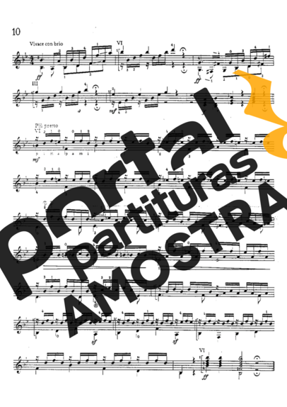 Mauro Giuliani Estudo 10 Op 48 partitura para Violão