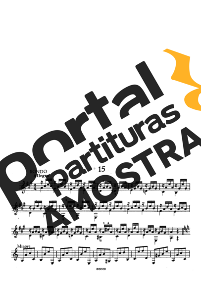 Mauro Giuliani Estudos Op 100 Nr 15 partitura para Violão