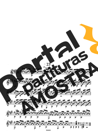 Mauro Giuliani Estudos Op 100 Nr 23 partitura para Violão