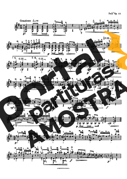 Mauro Giuliani Grazioso Op 111 partitura para Violão