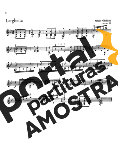 Mauro Giuliani  partitura para Violão