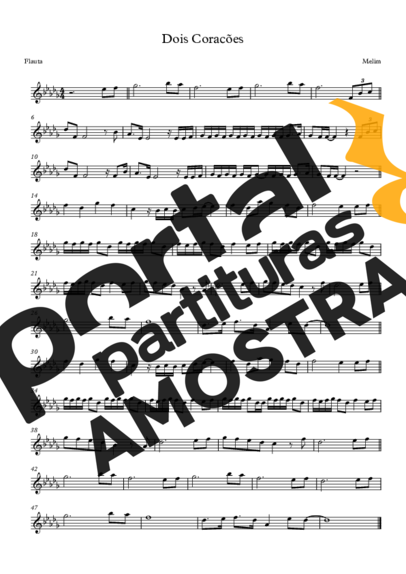 Melim  partitura para Flauta Transversal