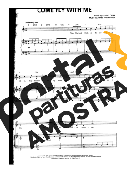 Michael Bublé Come Fly With Me partitura para Piano