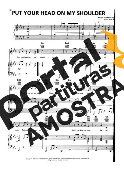 Michael Bublé Put Your Head On My Shoulder partitura para Piano