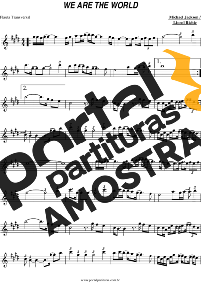 Michael Jackson  partitura para Flauta Transversal