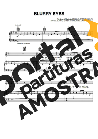 Michael Patrick Kelly Blurry Eyes partitura para Piano