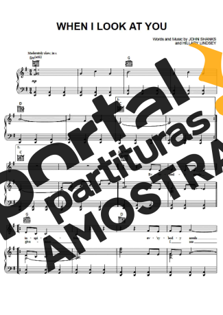 Miley Cyrus When I Look At You partitura para Piano