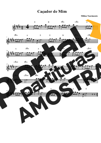Milton Nascimento  partitura para Clarinete (Bb)