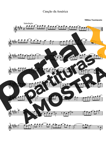 Milton Nascimento  partitura para Saxofone Alto (Eb)