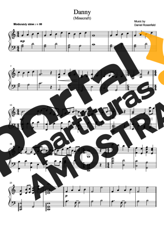 Minecraft  partitura para Piano