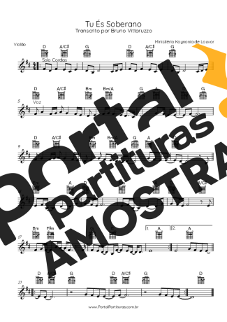 Ministério Koinonya de Louvor  partitura para Violão