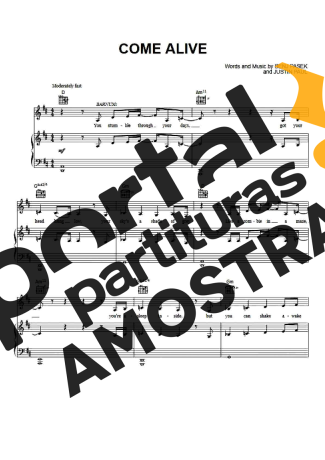 Movie Soundtracks (Temas de Filmes) Come Alive partitura para Piano