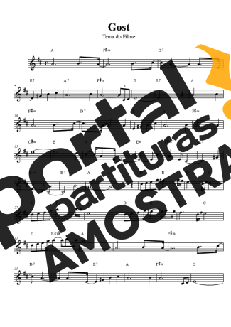 Movie Soundtracks (Temas de Filmes) Ghost partitura para Clarinete (Bb)