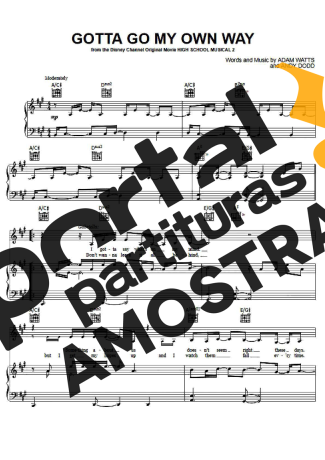 Movie Soundtracks (Temas de Filmes) Gotta Go My Own Way partitura para Piano