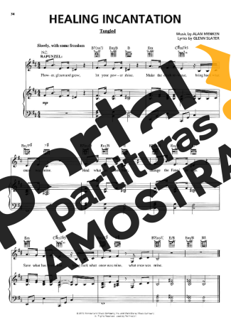 Movie Soundtracks (Temas de Filmes) Healing Incantation partitura para Piano
