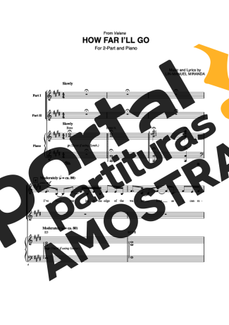 Movie Soundtracks (Temas de Filmes) How Far I´ll Go partitura para Piano