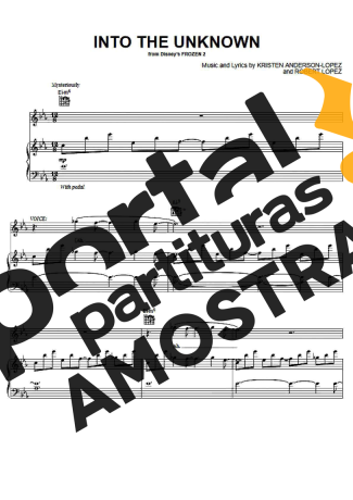 Movie Soundtracks (Temas de Filmes) Into The Unknown (Frozen) partitura para Piano