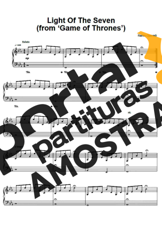 Movie Soundtracks (Temas de Filmes) Light Of The Seven partitura para Piano