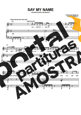 Movie Soundtracks (Temas de Filmes) Say My Name partitura para Piano