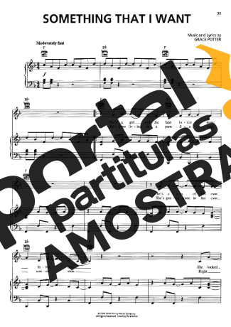 Movie Soundtracks (Temas de Filmes) Something That I Want partitura para Piano