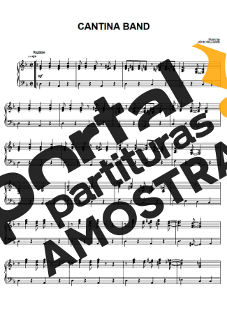 Movie Soundtracks (Temas de Filmes) Star Wars Cantina Band partitura para Piano