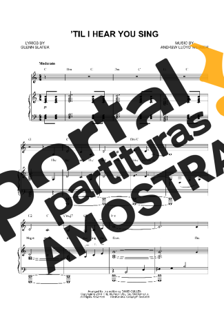 Movie Soundtracks (Temas de Filmes) Til I Hear You Sing partitura para Piano