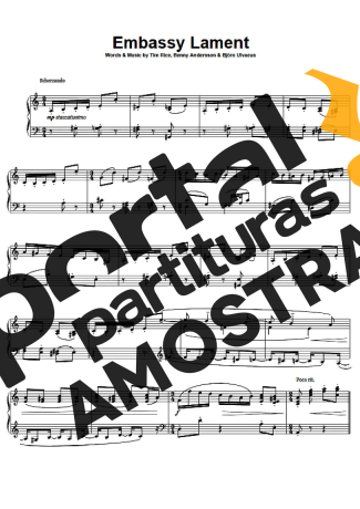 Musicals (Temas de Musicais) Embassy Lament partitura para Piano