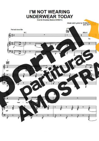 Musicals (Temas de Musicais) I´m Not Wearing Underwear Today partitura para Piano