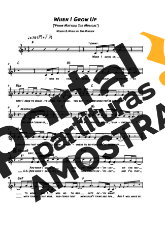 Musicals (Temas de Musicais) When I Grow Up partitura para Teclado