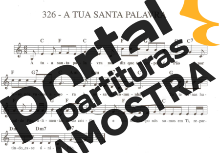 Catholic Church Music (Músicas Católicas) A Tua Santa Palavra partitura para Teclado