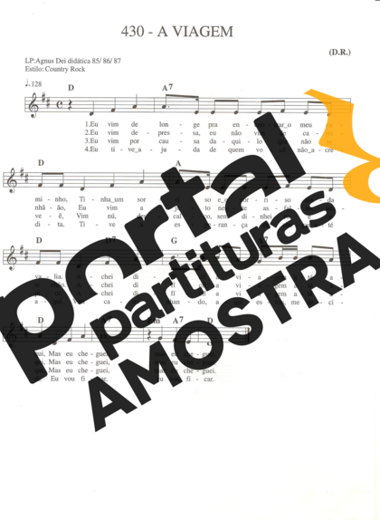 Catholic Church Music (Músicas Católicas) A Viagem partitura para Teclado