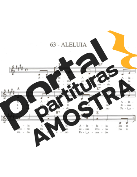 Catholic Church Music (Músicas Católicas) Aleluia 3 partitura para Teclado