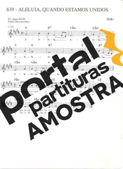 Catholic Church Music (Músicas Católicas) Aleluia Quando Estamos Unidos partitura para Teclado