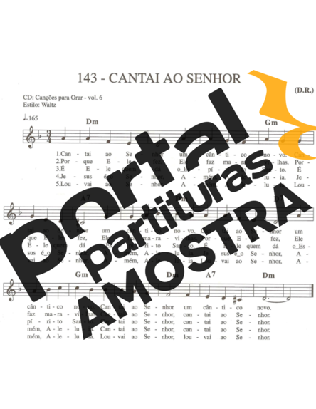 Catholic Church Music (Músicas Católicas) Cantai Ao Senhor partitura para Teclado