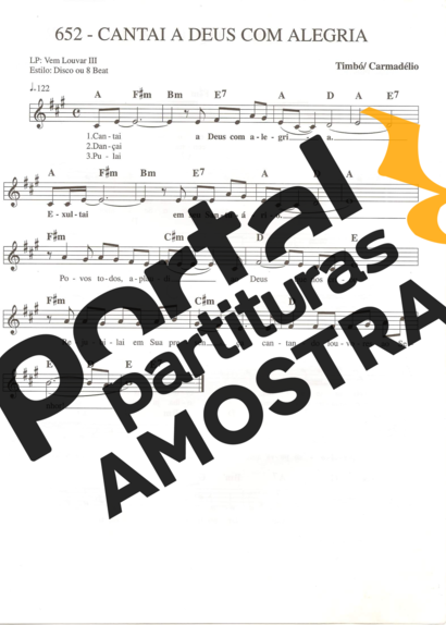 Catholic Church Music (Músicas Católicas) Cantai a Deus com Alegria partitura para Teclado