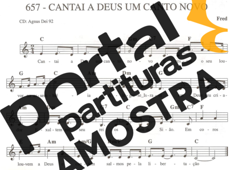 Catholic Church Music (Músicas Católicas) Cantai a Deus um Novo Canto partitura para Teclado