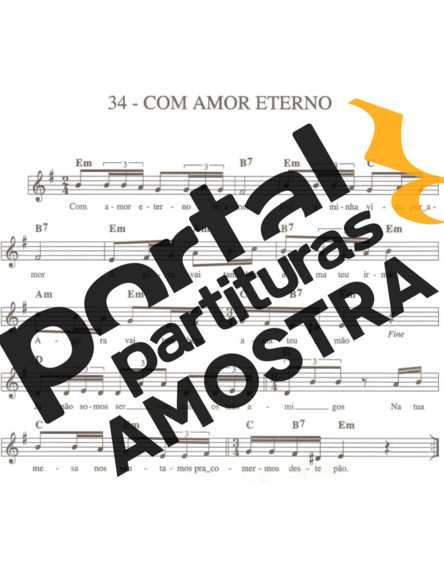 Catholic Church Music (Músicas Católicas) Com Amor Eterno partitura para Teclado