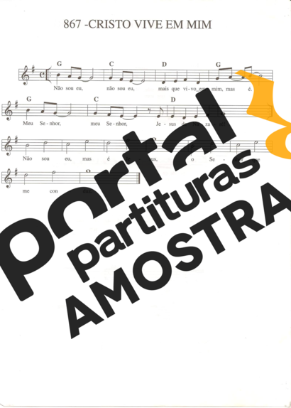 Catholic Church Music (Músicas Católicas) Cristo Vive em Mim partitura para Teclado