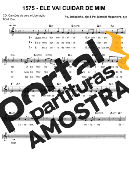 Catholic Church Music (Músicas Católicas) Ele Vai Cuidar De Mim partitura para Teclado