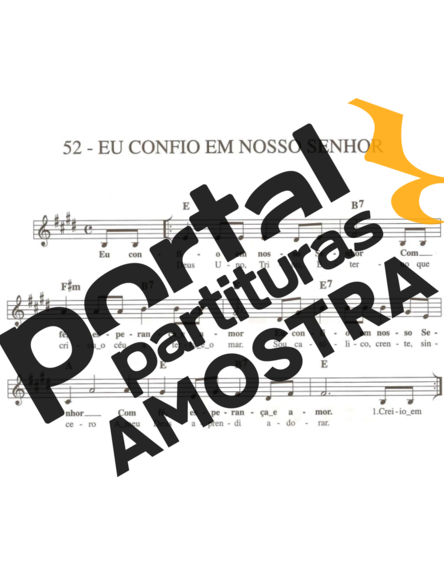 Catholic Church Music (Músicas Católicas) Eu Confio em Nosso Senhor partitura para Teclado