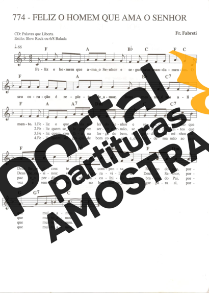 Catholic Church Music (Músicas Católicas) Feliz o Homem Que Ama o Senhor partitura para Teclado