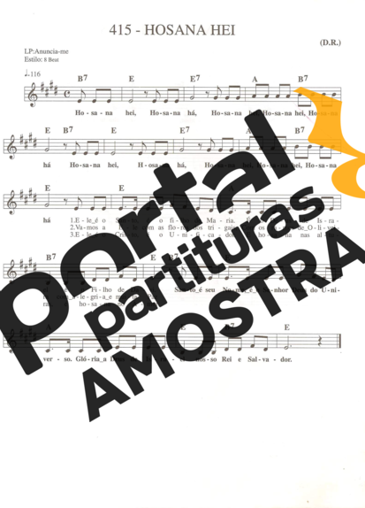 Catholic Church Music (Músicas Católicas) Hosana Hei partitura para Teclado